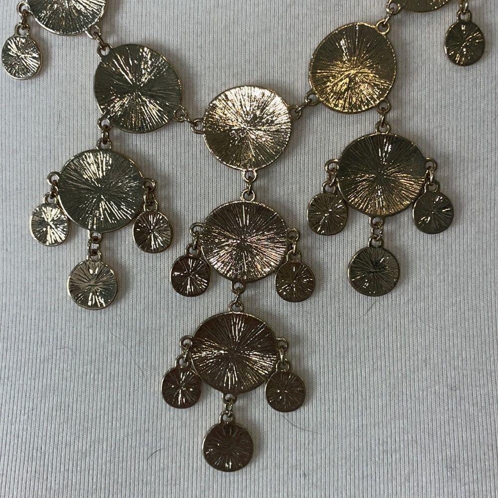 Gold Statement Necklace - Picture 2 of 3